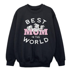 Disney - Sweat DALMATIANS BEST MUM IN THE WORLD - Fille (Noir)