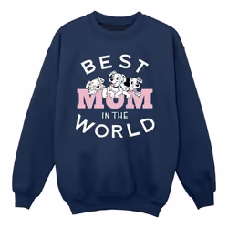 Disney - Sweat DALMATIANS BEST MUM IN THE WORLD - Fille (Bleu marine)