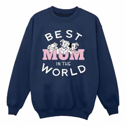 Disney - Sweat DALMATIANS BEST MUM IN THE WORLD - Fille (Bleu marine)