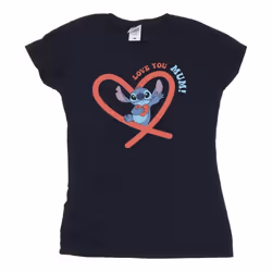 Disney - T-shirt LOVE YOU MUM - Femme (Bleu marine)