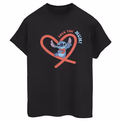 Disney - T-shirt LOVE YOU MUM - Femme (Noir)