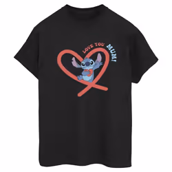 Disney - T-shirt LOVE YOU MUM - Femme (Noir)