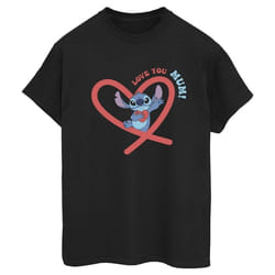 Disney - T-shirt LOVE YOU MUM - Femme (Noir)