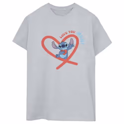 Disney - T-shirt LOVE YOU MUM - Femme (Gris chiné)