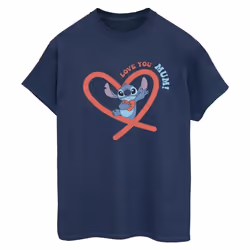 Disney - T-shirt LOVE YOU MUM - Femme (Bleu marine)