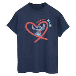 Disney - T-shirt LOVE YOU MUM - Femme (Bleu marine)