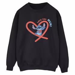 Disney - Sweat LOVE YOU MUM - Femme (Noir)