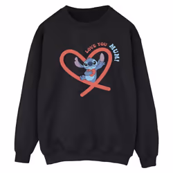 Disney - Sweat LOVE YOU MUM - Femme (Noir)
