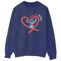 Disney - Sweat LOVE YOU MUM - Femme (Bleu marine)