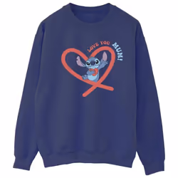 Disney - Sweat LOVE YOU MUM - Femme (Bleu marine)