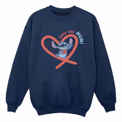 Disney - Sweat LOVE YOU MUM - Garçon (Bleu marine)