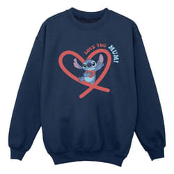 Disney - Sweat LOVE YOU MUM - Garçon (Bleu marine)