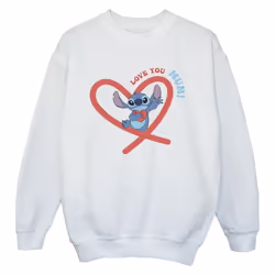 Disney - Sweat LOVE YOU MUM - Garçon (Blanc)