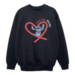 Disney - Sweat LOVE YOU MUM - Fille (Noir)