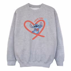 Disney - Sweat LOVE YOU MUM - Fille (Gris chiné)