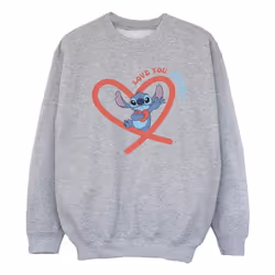Disney - Sweat LOVE YOU MUM - Fille (Gris chiné)