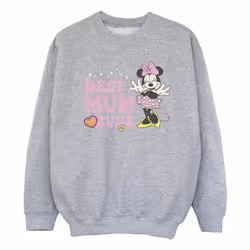 Disney - Sweat BEST MUM EVER - Fille (Gris chiné)