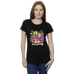 Disney - T-shirt ENCANTO MANY HOUSES - Femme (Noir)