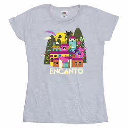 Disney - T-shirt ENCANTO MANY HOUSES - Femme (Gris chiné)
