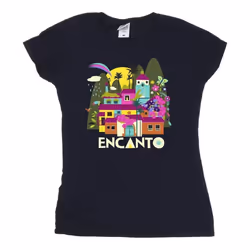 Disney - T-shirt ENCANTO MANY HOUSES - Femme (Bleu marine)