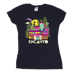 Disney - T-shirt ENCANTO MANY HOUSES - Femme (Bleu marine)