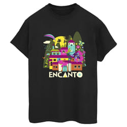 Disney - T-shirt ENCANTO MANY HOUSES - Femme (Noir)