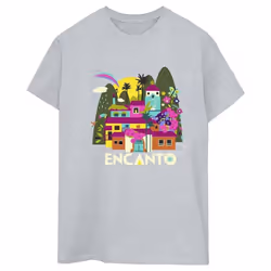 Disney - T-shirt ENCANTO MANY HOUSES - Femme (Gris chiné)