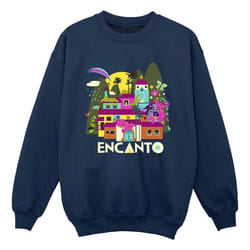 Disney - Sweat ENCANTO MANY HOUSES - Garçon (Bleu marine)