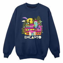 Disney - Sweat ENCANTO MANY HOUSES - Garçon (Bleu marine)