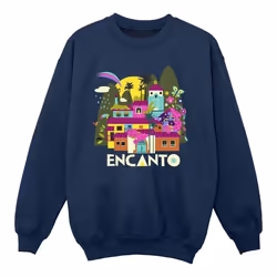 Disney - Sweat ENCANTO MANY HOUSES - Fille (Bleu marine)