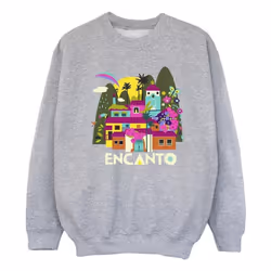 Disney - Sweat ENCANTO MANY HOUSES - Fille (Gris chiné)