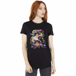 Disney - T-shirt ENCANTO SISTER GOALS - Femme (Noir)