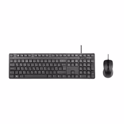 Targus AKM622UK, Taille réelle (100 %), Avec fil, USB, QWERTY, Noir, Souris incluse