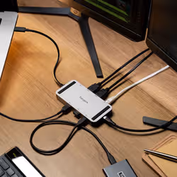 Targus DOCK429GL station d'accueil Avec fil USB4 Argent - Vue supplémentaire 8