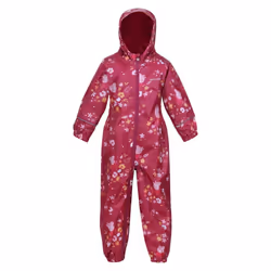 Regatta - Combinaison de pluie POBBLE - Enfant (Rose foncé / Orange)