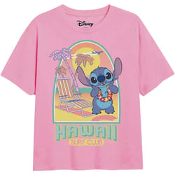 Lilo & Stitch - T-shirt SURF CLUB - Fille (Rose clair)