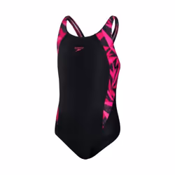 Speedo - Maillot de bain HYPER BOOM SPLICE - Fille (Noir / Rose)