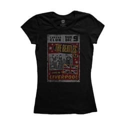 The Beatles - T-shirt LIVE IN LIVERPOOL - Femme (Noir)