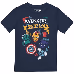 Marvel Avengers - T-shirt TRIO - Garçon (Bleu marine)
