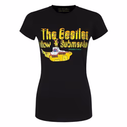 The Beatles - T-shirt YELLOW SUBMARINE NOTHING IS REAL - Femme (Noir)