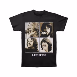The Beatles - T-shirt LET IT BE SEPIA - Adulte (Noir)