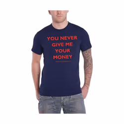 The Beatles - T-shirt YOU NEVER GIVE ME YOUR MONEY - Adulte (Bleu marine)
