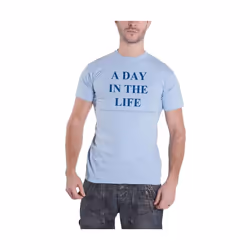 The Beatles - T-shirt A DAY IN THE LIFE - Adulte (Bleu clair)