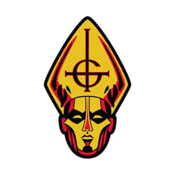 Ghost - Écusson PAPA HEAD - Taille unique (Jaune / Rouge)