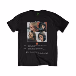 The Beatles - T-shirt LET IT BE TRACK - Adulte (Noir)