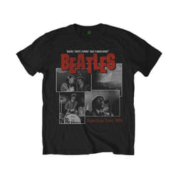 The Beatles - T-shirt HERE THEY COME - Adulte (Noir)