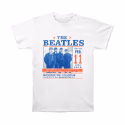 The Beatles - T-shirt WASHINGTON COLISEUM - Adulte (Blanc)