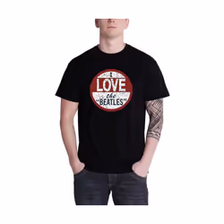 The Beatles - T-shirt LOVE - Femme (Noir)