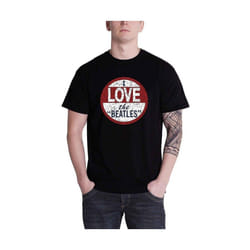 The Beatles - T-shirt LOVE - Femme (Noir)