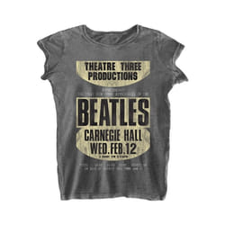 The Beatles - T-shirt CARNEGIE HALL - Femme (Gris charbon)